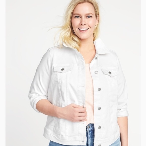 Old Navy Jackets & Blazers - White Old Navy Women’s Plus Size Denim Jacket